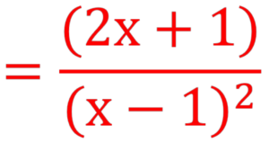 Algebraic Fractions Dividing Final Answers