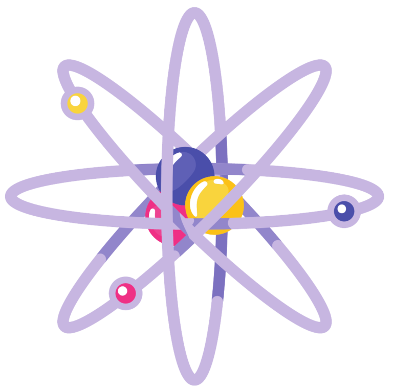 Diagram illustrating atoms and molecules, representing chemical energy as a form of potential energy stored in chemical bonds.