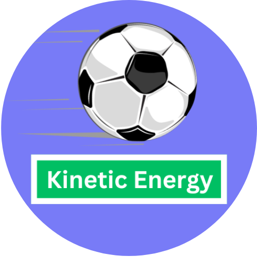 Illustration of a soccer ball in motion, demonstrating kinetic energy.