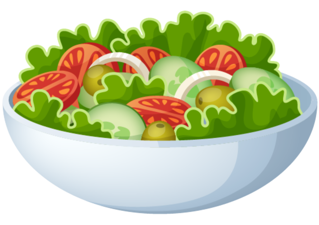 Bowl of salad highlighting food as a source of stored nutrients