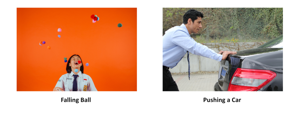 Example of a resultant force acting on an object.
