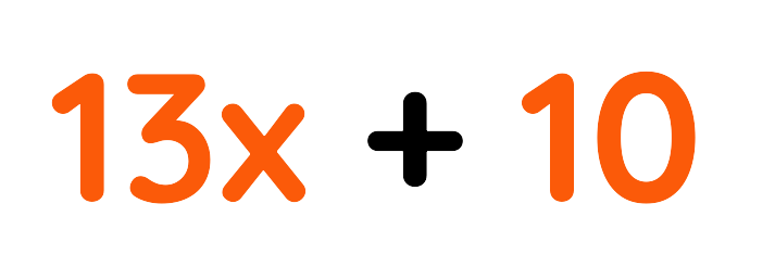 Expanding and Factorising: Algebraic expression simplified to 13x + 10
