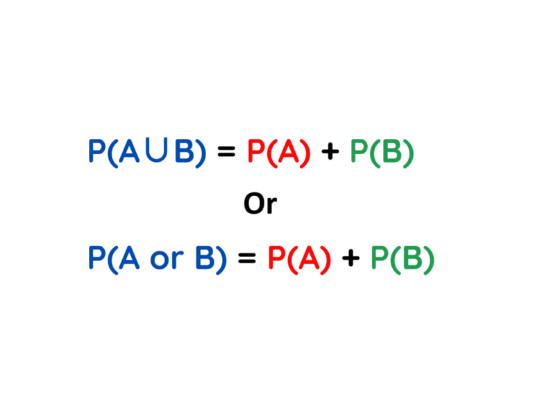 Mutually exclusive events formula for probability GCSE maths revision.