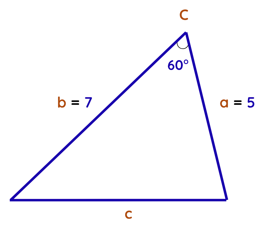Triangle with two sides and included angle for Cosine Rule