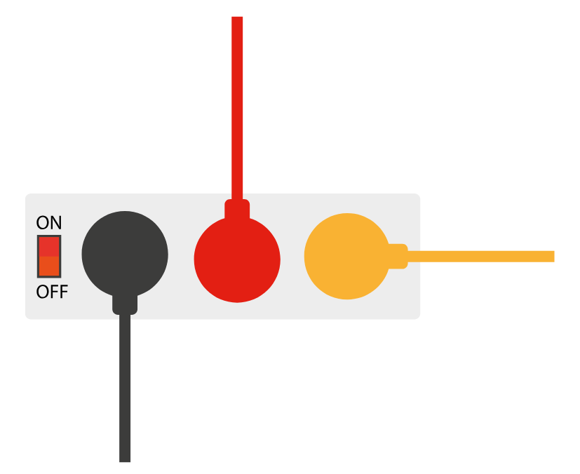 Multiple plugs connected to an extension socket with the switch turned on