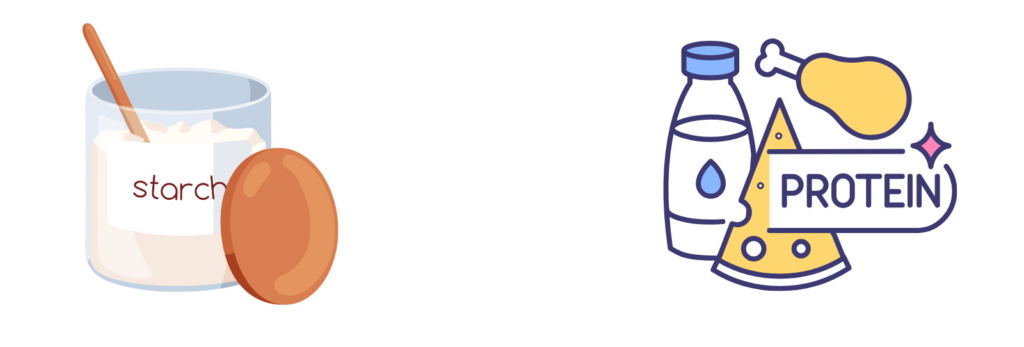 Natural including starch and proteins