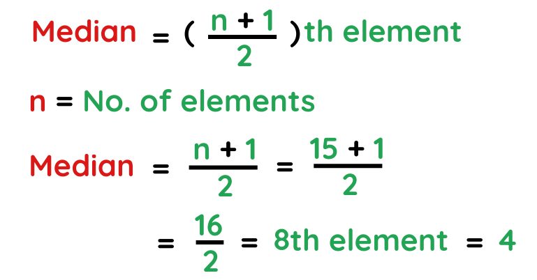 Calculations showing how to calculate median from a given dataset for gcse maths