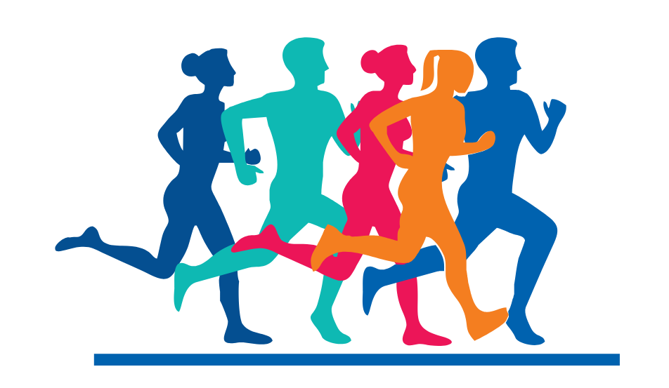 an illustration depicting people running that is part of a question solved step by step for the maths topic compound measures