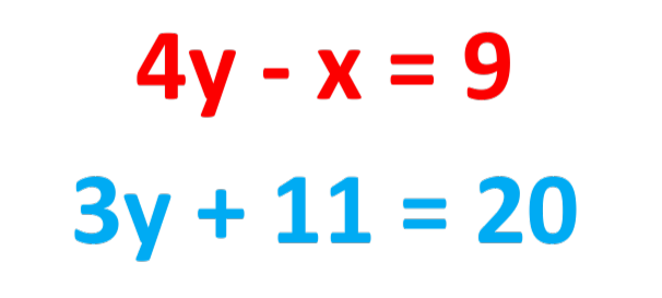 Image showing calculations done to show the methods of solving simultaneous equations by substitution method for gcse maths