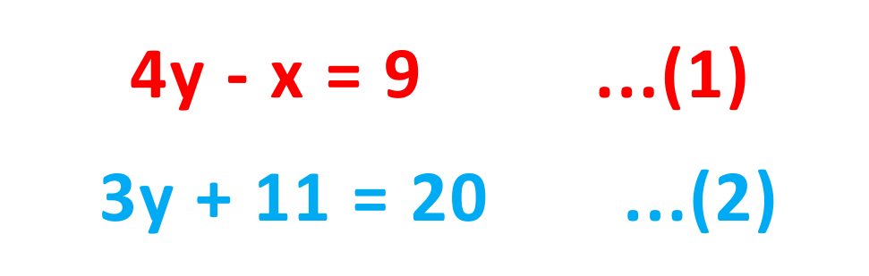 Image showing calculations done to show the methods of solving simultaneous equations by substitution method for gcse maths