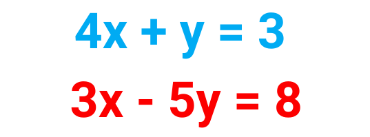 Image showing calculations done for solved examples of simultaneous equations by elimination method for gcse maths