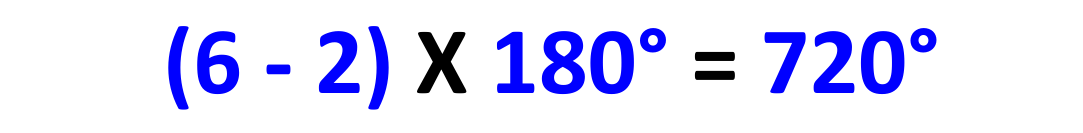Solved example showing how to find the interior angle 𝑥 x of a regular hexagon in GCSE Maths